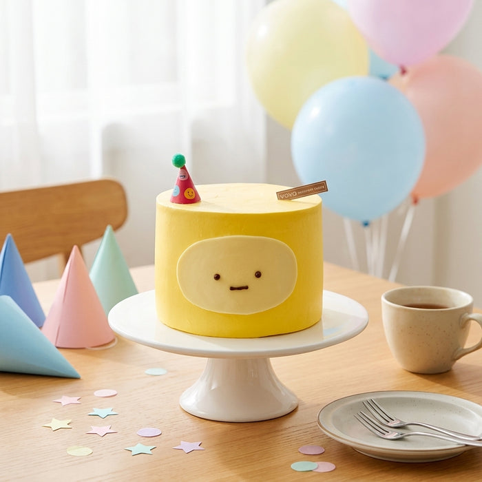 VaVa Designer Cakes Sunny Party Buddy Chiffon Cake – Cute Yellow Character