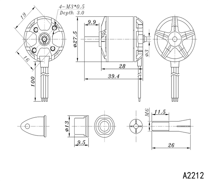 SunnySky A2212 Brushless MotorsSunnySky A2212 Brushless MotorsUAVMODEL