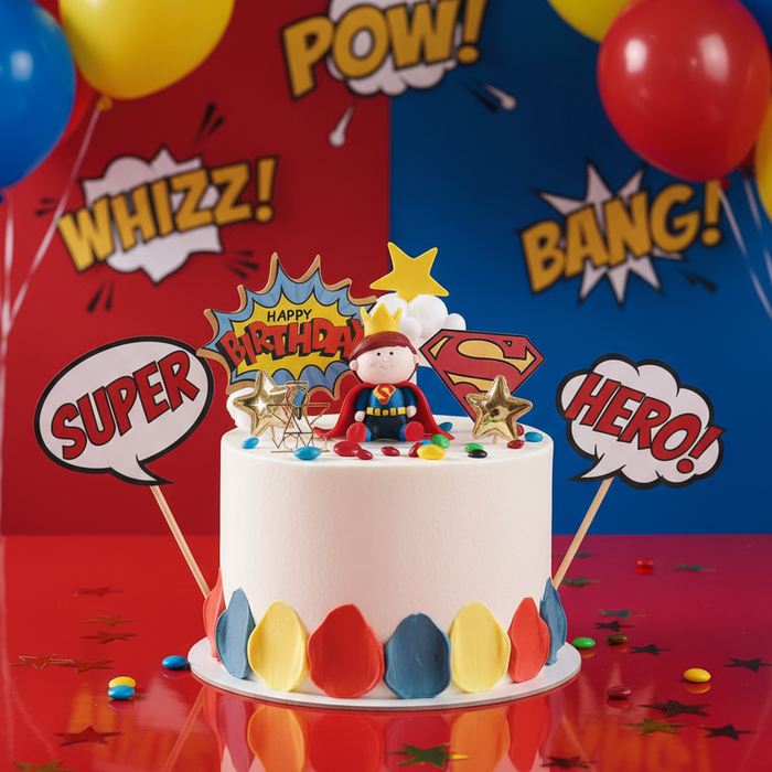 VaVa Designer Cakes Superman Hero Cake – Fly High with Every Celebration