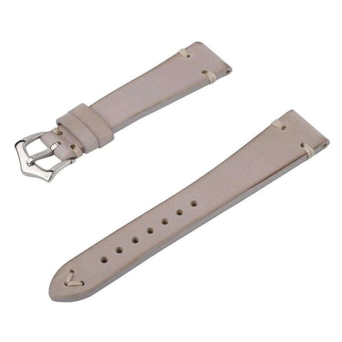 Taupe Leather Vintage Watch Strap - Leather strap- Milano Straps