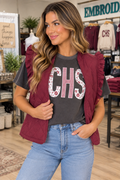 The Spirit Vest In Maroon