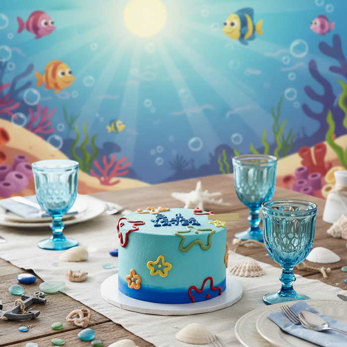 VaVa Designer Cakes Undersea Star Sponge Cake – Playful Ocean-Inspired Celebration