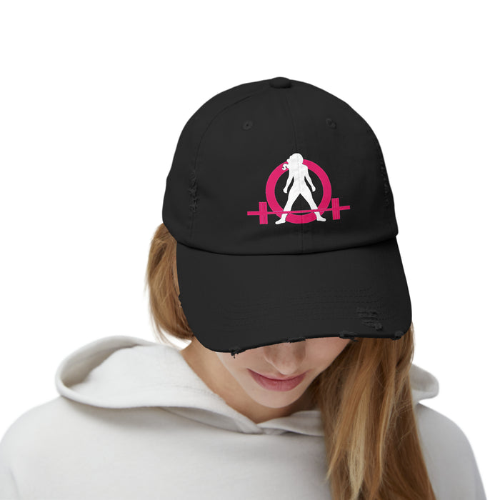 Unisex Distressed Cap - Classic Color Logo