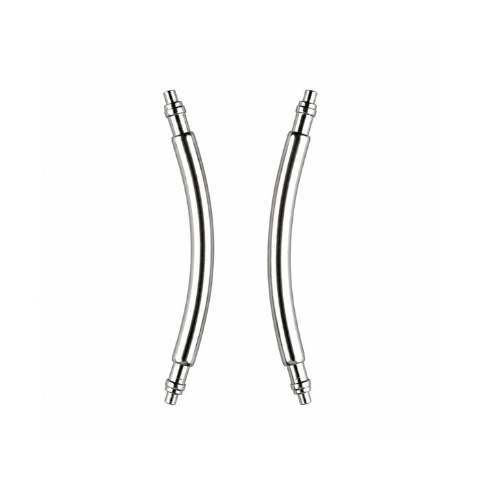 Universal Swiss Curved Double Stair Spring Bars 1.8mm Thick 316L Stainless Steel Watch Pins 18mm to 24mm