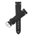 Black Vintage Leather Watch Strap - Black Color - Leather strap- Milano Straps