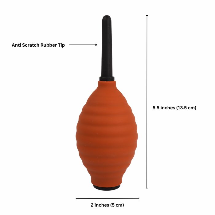Soft rubber air blower for watch cleaning to safely  dust from watch cases, dials, and movements