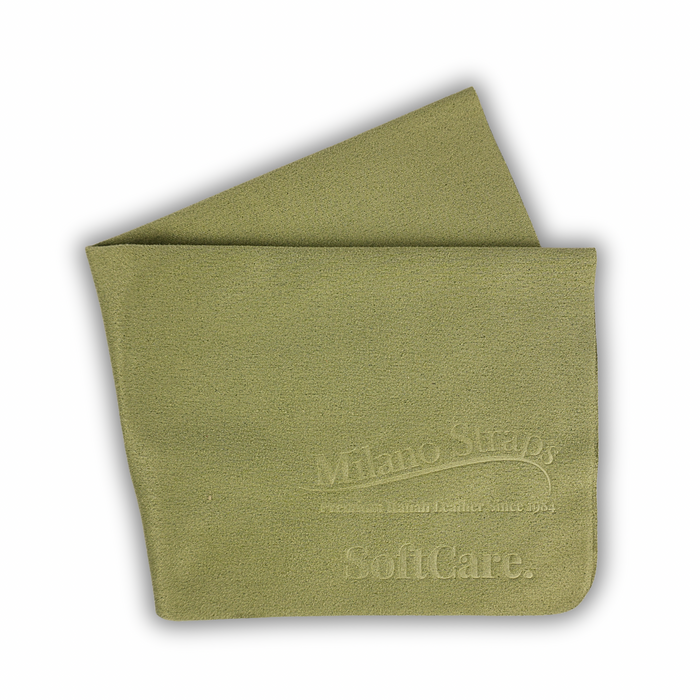 Ultrasoft suede microfiber watch polishing cloth for safely cleaning and maintaining watch cases and crystals