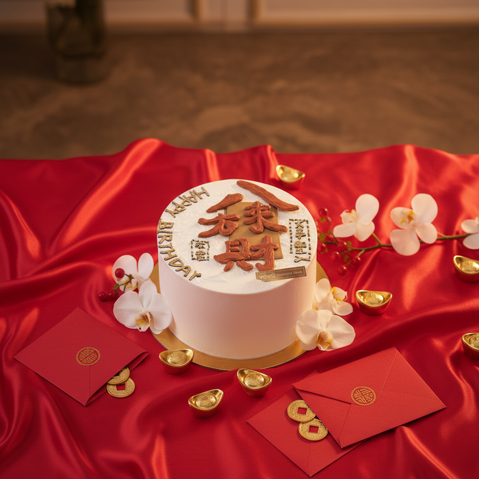 VaVa Designer Cakes Wealth Abounds Cake – A Sweet Celebration of Prosperity & Good Fortune