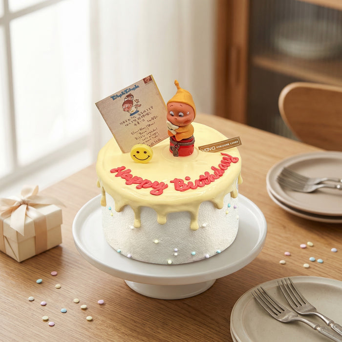 VaVa Designer Cakes Whimsical Twinkle Twinkle Drip Cake – Happy Birthday Chiffon