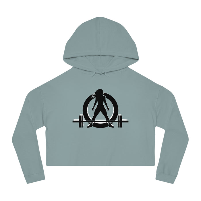 Women’s Cropped Hooded Sweatshirt - Black Classic Logo