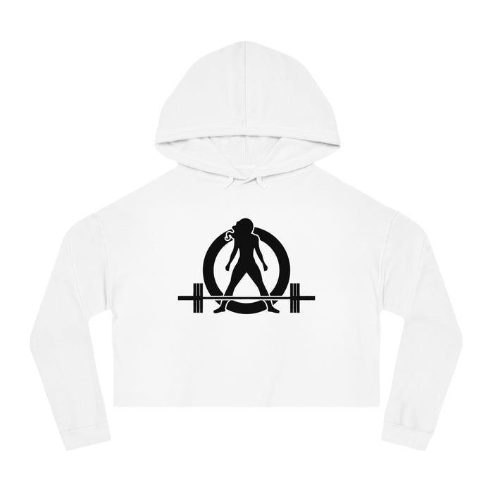 Women’s Cropped Hooded Sweatshirt - Black Classic Logo