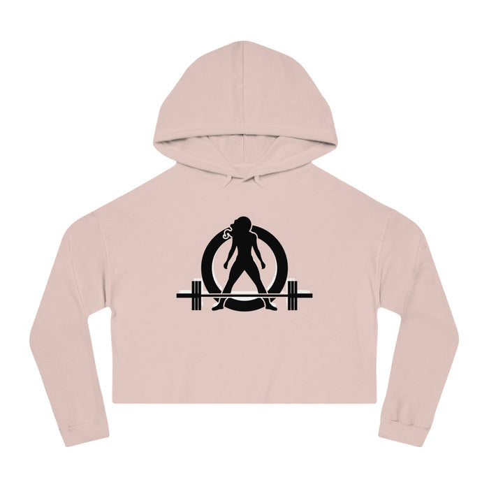 Women’s Cropped Hooded Sweatshirt - Black Classic Logo