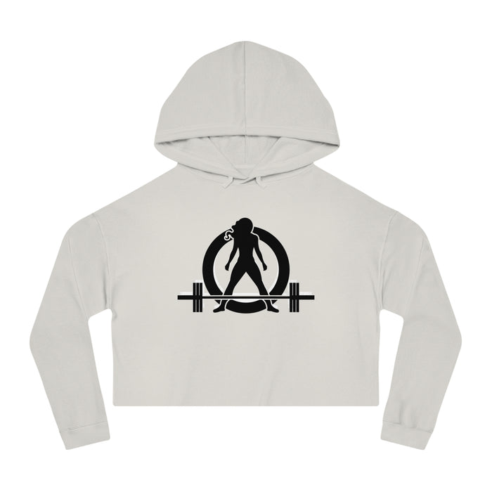 Women’s Cropped Hooded Sweatshirt - Black Classic Logo