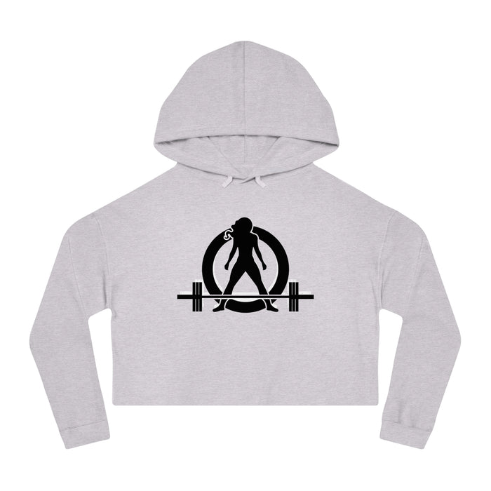 Women’s Cropped Hooded Sweatshirt - Black Classic Logo