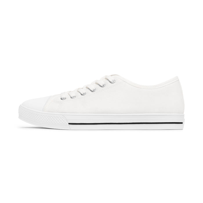 Women's Low Top Sneakers - Classic Color Distressed Logo