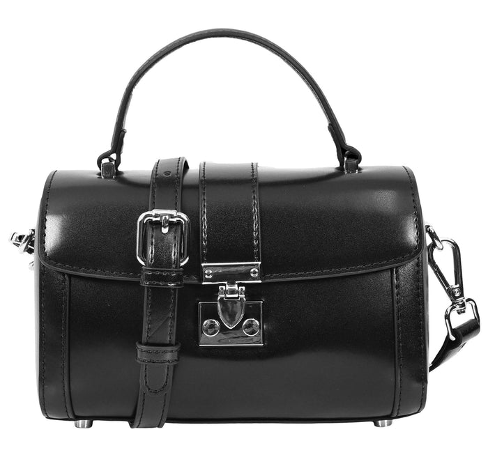 Women’s Real Leather Dolly Bag with Top Handle & Detachable Shoulder Strap Liv