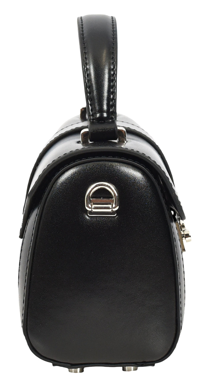 Women’s Real Leather Dolly Bag with Top Handle & Detachable Shoulder Strap Liv