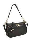 Women’s Real Leather Shoulder Handbag Multi Compartment with Detachable Strap Georgina