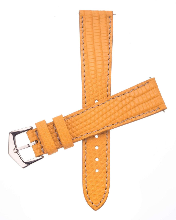 Yellow Lizard Watch Strap - Leather strap- Milano Straps