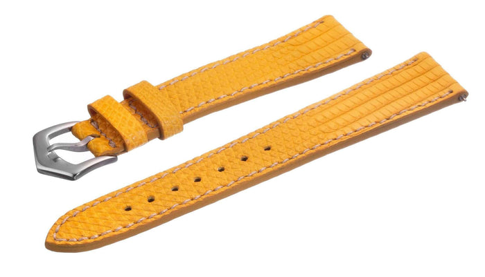 Yellow Lizard Watch Strap - Leather strap- Milano Straps